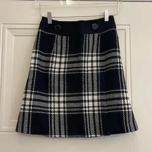 Wool Plaid Skirt